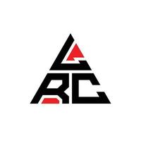 design de logotipo de letra triângulo lrc com forma de triângulo. monograma de design de logotipo de triângulo lrc. modelo de logotipo de vetor triângulo lrc com cor vermelha. logotipo triangular lrc logotipo simples, elegante e luxuoso.