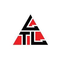 ltl design de logotipo de letra de triângulo com forma de triângulo. ltl triângulo logotipo design monograma. modelo de logotipo de vetor de triângulo ltl com cor vermelha. ltl logotipo triangular logotipo simples, elegante e luxuoso.