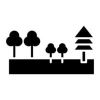 ícone de glifo da floresta vetor