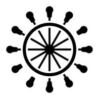 ícone de glifo de roda náutica vetor