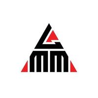 lmm design de logotipo de letra triangular com forma de triângulo. monograma de design de logotipo de triângulo lmm. modelo de logotipo de vetor de triângulo lmm com cor vermelha. logotipo triangular lmm logotipo simples, elegante e luxuoso.