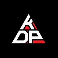 design de logotipo de letra de triângulo kdp com forma de triângulo. monograma de design de logotipo de triângulo kdp. modelo de logotipo de vetor triângulo kdp com cor vermelha. logotipo triangular kdp logotipo simples, elegante e luxuoso.