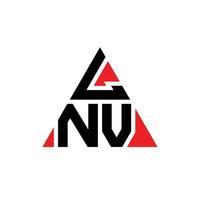 design de logotipo de letra de triângulo lnv com forma de triângulo. Monograma de design de logotipo de triângulo lnv. Modelo de logotipo de vetor de triângulo lnv com cor vermelha. lnv logotipo triangular logotipo simples, elegante e luxuoso.