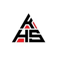 khs design de logotipo de letra de triângulo com forma de triângulo. khs monograma de design de logotipo de triângulo. modelo de logotipo de vetor de triângulo khs com cor vermelha. khs logotipo triangular logotipo simples, elegante e luxuoso.
