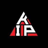 kip design de logotipo de letra de triângulo com forma de triângulo. monograma de design de logotipo de triângulo kip. modelo de logotipo de vetor kip triângulo com cor vermelha. kip logotipo triangular logotipo simples, elegante e luxuoso.