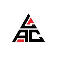 design de logotipo de letra de triângulo lac com forma de triângulo. monograma de design de logotipo de triângulo lac. modelo de logotipo de vetor de triângulo lac com cor vermelha. logotipo triangular lac logotipo simples, elegante e luxuoso.