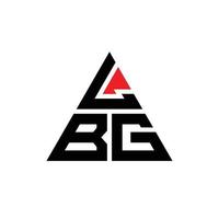 lbg design de logotipo de letra triangular com forma de triângulo. monograma de design de logotipo de triângulo lbg. modelo de logotipo de vetor lbg triângulo com cor vermelha. lbg logotipo triangular logotipo simples, elegante e luxuoso.