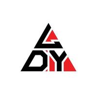 ldy design de logotipo de letra de triângulo com forma de triângulo. monograma de design de logotipo de triângulo ldy. modelo de logotipo de vetor triângulo ldy com cor vermelha. ldy logotipo triangular logotipo simples, elegante e luxuoso.