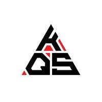 kqs design de logotipo de letra de triângulo com forma de triângulo. monograma de design de logotipo de triângulo kqs. modelo de logotipo de vetor de triângulo kqs com cor vermelha. kqs logotipo triangular simples, elegante e luxuoso.