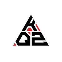 design de logotipo de letra de triângulo kqz com forma de triângulo. monograma de design de logotipo de triângulo kqz. modelo de logotipo de vetor de triângulo kqz com cor vermelha. kqz logotipo triangular logotipo simples, elegante e luxuoso.