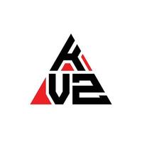design de logotipo de letra de triângulo kvz com forma de triângulo. monograma de design de logotipo de triângulo kvz. modelo de logotipo de vetor de triângulo kvz com cor vermelha. kvz logotipo triangular logotipo simples, elegante e luxuoso.