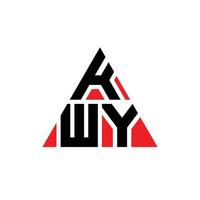 design de logotipo de letra de triângulo kwy com forma de triângulo. monograma de design de logotipo de triângulo kwy. modelo de logotipo de vetor de triângulo kwy com cor vermelha. logotipo triangular kwy logotipo simples, elegante e luxuoso.