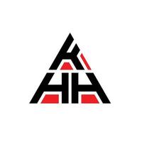 design de logotipo de letra de triângulo khh com forma de triângulo. monograma de design de logotipo de triângulo khh. modelo de logotipo de vetor de triângulo khh com cor vermelha. khh logotipo triangular logotipo simples, elegante e luxuoso.