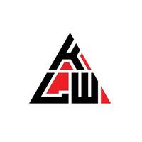 klw design de logotipo de letra de triângulo com forma de triângulo. klw triângulo logotipo design monograma. modelo de logotipo de vetor de triângulo klw com cor vermelha. klw logotipo triangular logotipo simples, elegante e luxuoso.