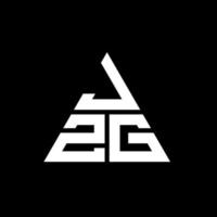 design de logotipo de letra de triângulo jzg com forma de triângulo. monograma de design de logotipo de triângulo jzg. modelo de logotipo de vetor jzg triângulo com cor vermelha. jzg logotipo triangular logotipo simples, elegante e luxuoso.