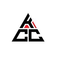 kcc design de logotipo de letra de triângulo com forma de triângulo. monograma de design de logotipo de triângulo kcc. modelo de logotipo de vetor de triângulo kcc com cor vermelha. logotipo triangular kcc logotipo simples, elegante e luxuoso.