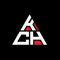 kch design de logotipo de letra de triângulo com forma de triângulo. monograma de design de logotipo de triângulo kch. modelo de logotipo de vetor de triângulo kch com cor vermelha. kch logotipo triangular logotipo simples, elegante e luxuoso.