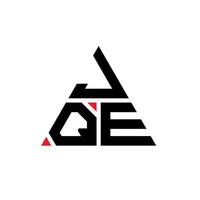 design de logotipo de letra de triângulo jqe com forma de triângulo. monograma de design de logotipo de triângulo jqe. modelo de logotipo de vetor de triângulo jqe com cor vermelha. logotipo triangular jqe logotipo simples, elegante e luxuoso.