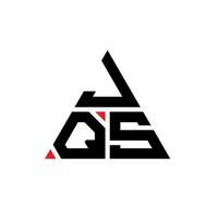 design de logotipo de letra de triângulo jqs com forma de triângulo. monograma de design de logotipo de triângulo jqs. modelo de logotipo de vetor de triângulo jqs com cor vermelha. logotipo triangular jqs logotipo simples, elegante e luxuoso.
