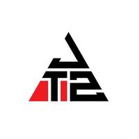 design de logotipo de letra de triângulo jtz com forma de triângulo. monograma de design de logotipo de triângulo jtz. modelo de logotipo de vetor jtz triângulo com cor vermelha. jtz logotipo triangular logotipo simples, elegante e luxuoso.