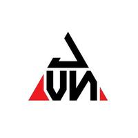 design de logotipo de letra triângulo jvn com forma de triângulo. monograma de design de logotipo de triângulo jvn. modelo de logotipo de vetor jvn triângulo com cor vermelha. jvn logotipo triangular logotipo simples, elegante e luxuoso.