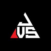 design de logotipo de letra de triângulo jvs com forma de triângulo. monograma de design de logotipo de triângulo jvs. modelo de logotipo de vetor de triângulo jvs com cor vermelha. jvs logotipo triangular logotipo simples, elegante e luxuoso.