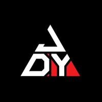 design de logotipo de letra triângulo jdy com forma de triângulo. monograma de design de logotipo de triângulo jdy. modelo de logotipo de vetor jdy triângulo com cor vermelha. logotipo triangular jdy logotipo simples, elegante e luxuoso.