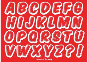 Conjunto de alfabetos com estilo estilo vetor