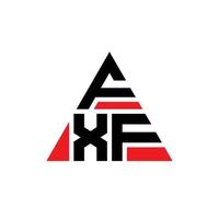design de logotipo de letra triângulo fxf com forma de triângulo. monograma de design de logotipo de triângulo fxf. modelo de logotipo de vetor de triângulo fxf com cor vermelha. fxf logotipo triangular logotipo simples, elegante e luxuoso.
