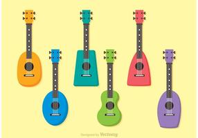 Vetores coloridos de ukulele