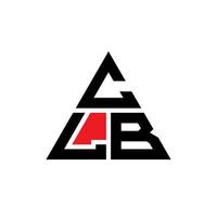 clb design de logotipo de letra de triângulo com forma de triângulo. monograma de design de logotipo de triângulo clb. modelo de logotipo de vetor de triângulo clb com cor vermelha. clb logotipo triangular logotipo simples, elegante e luxuoso.