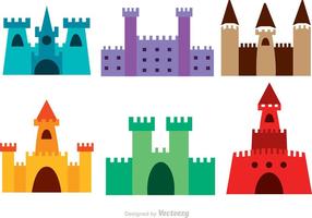 Vetores coloridos do castelo
