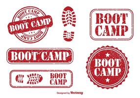 Boots Camp Rubber Stamps vetor