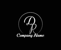 logotipo do monograma com a letra dr. logotipo de tipografia criativa para empresa ou negócio vetor