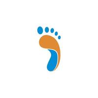 ilustração de design de logotipo de ícone de pé humano vetor