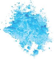 mancha líquida em aquarela desenhada à mão de vetor de cor azul. papel de parede de ilustração de elemento de gota de rabisco manchas aqua abstratas