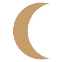 lua luna plana simples vintage lua silhueta símbolo talismã bebê berçário impressão lua ícone modelo vetor