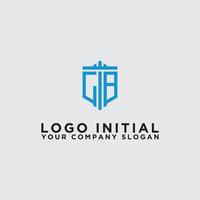 designs inspiradores do logotipo da empresa a partir das letras iniciais do ícone do logotipo cb. -vetores vetor