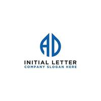 monograma de ícones iniciais de letras de anúncio - design de logotipo de inspiração vetorial - vetor