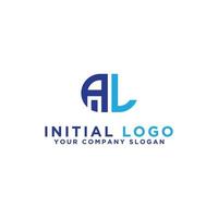 inspiração de design de logotipo para empresas a partir das letras iniciais do ícone do logotipo al. -vetor vetor