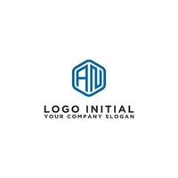 inspiração de design de logotipo para empresas a partir das letras iniciais do ícone de um logotipo. -vetor vetor