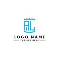 inspiração de design de logotipo para empresas a partir das letras iniciais do ícone do logotipo al. -vetor vetor