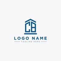 designs inspiradores do logotipo da empresa a partir das letras iniciais do ícone do logotipo cb. -vetores vetor