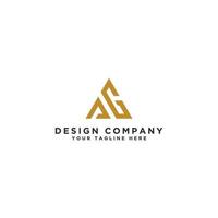 inspiração de design de logotipo para empresas a partir das letras iniciais do ícone do logotipo ag. -vetor vetor