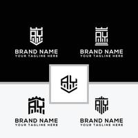 conjunto de design de logotipo inspirador, para empresas das letras iniciais do ícone do logotipo ay. -vetores vetor