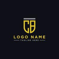 designs inspiradores do logotipo da empresa a partir das letras iniciais do ícone do logotipo cb. -vetores vetor