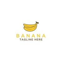 modelo de logotipo de banana vetor de design de alimentos saudáveis