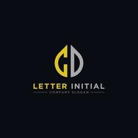 ícone inicial de letras cd, monograma. - design de logotipo de inspiração vetorial - vetor