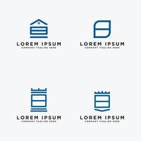 conjunto de design de logotipo inspirador, para empresas das letras iniciais do ícone do logotipo b. -vetores vetor