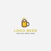 projeto de cerveja. modelo de logotipo. - vetor